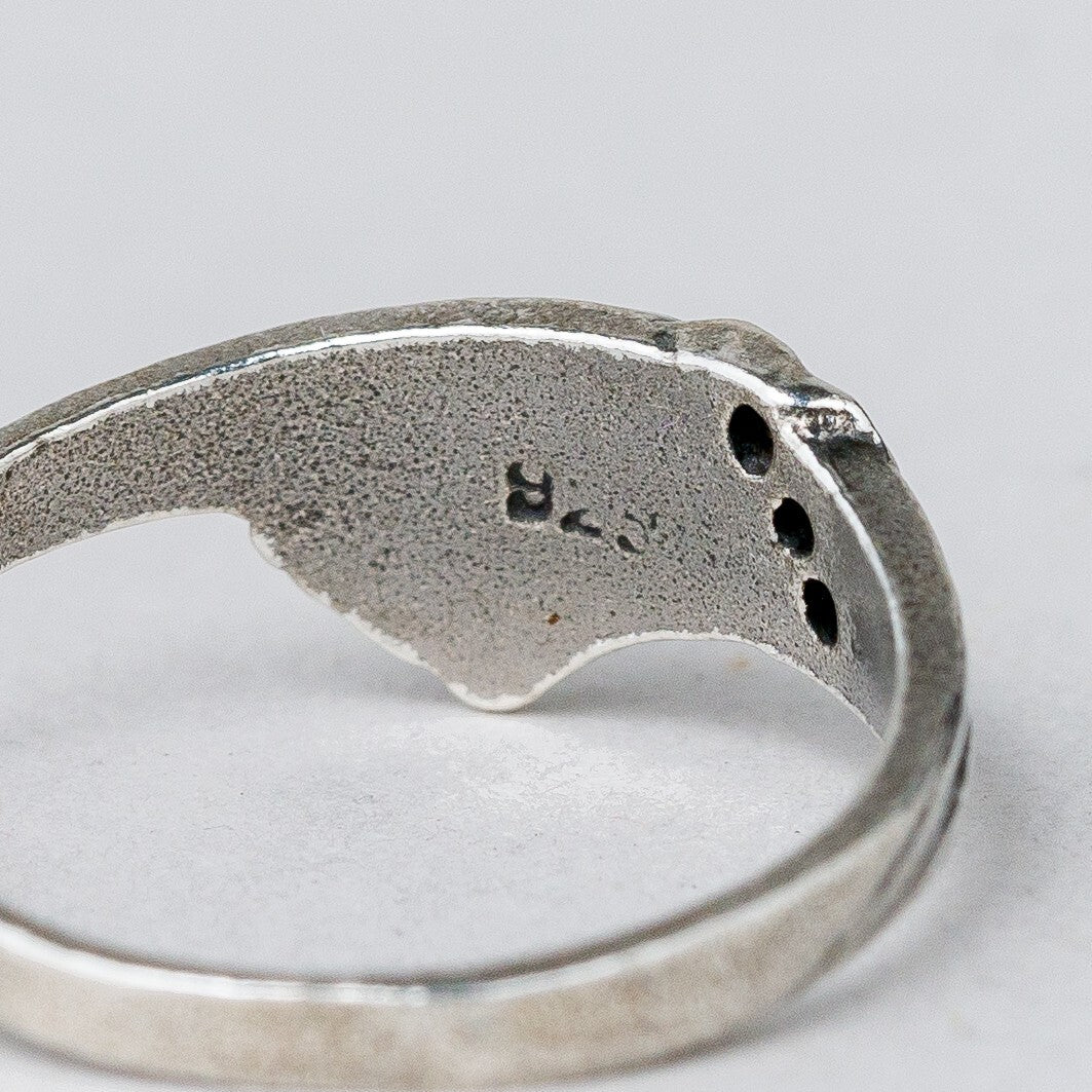 Silber Ring 925 Weißer Stein Größe 50 (15,9 mm Ø) 1,72 g7