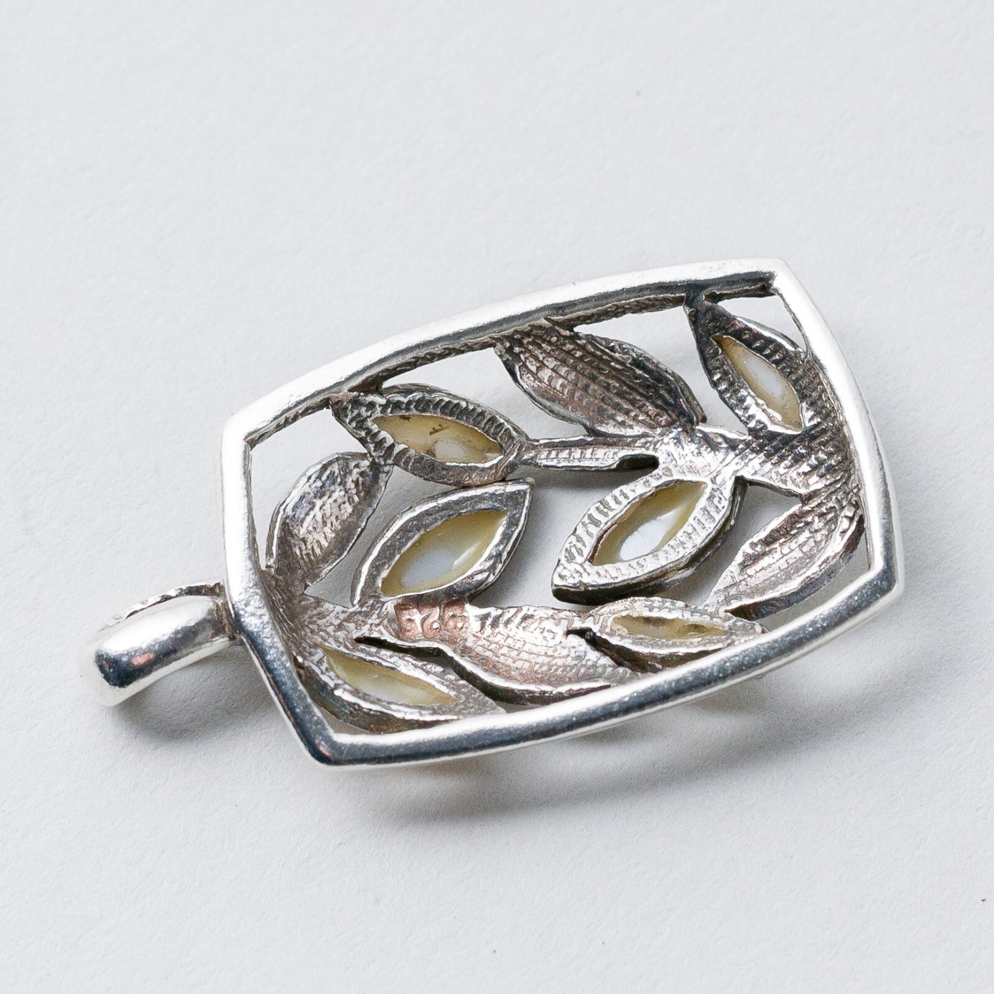 Anhänger 925 Silber Weiße Steine 3 cm 3,54 g5