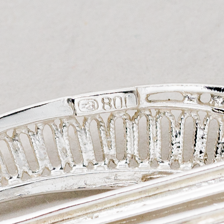 Brosche 800er Silber 5,08 g 5 cm2