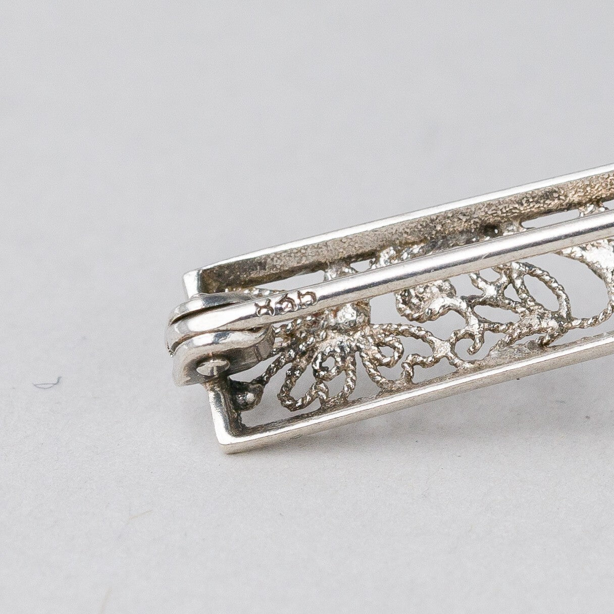 Brosche Silber filigran 5,2 cm 2,53 g6