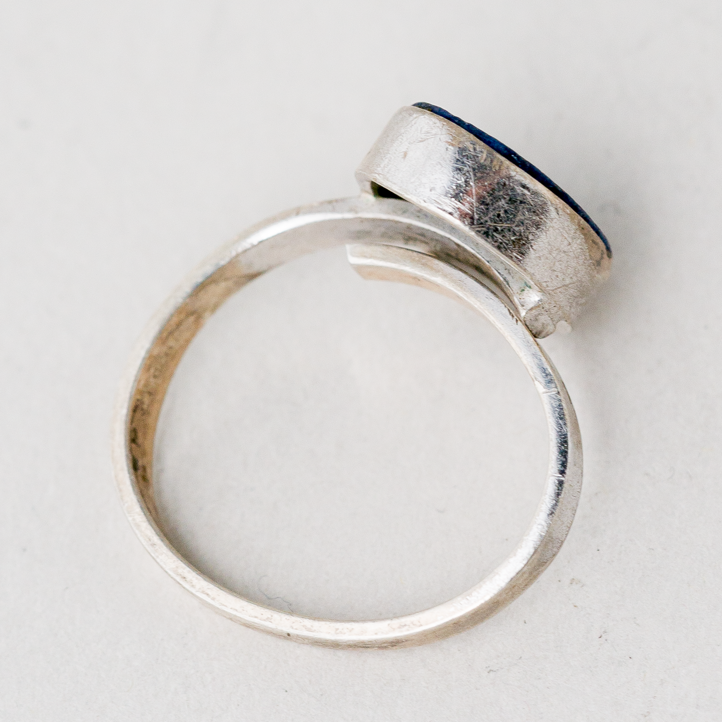 Ring Blauer Stein Silber 2,96 g Größe flexibel3