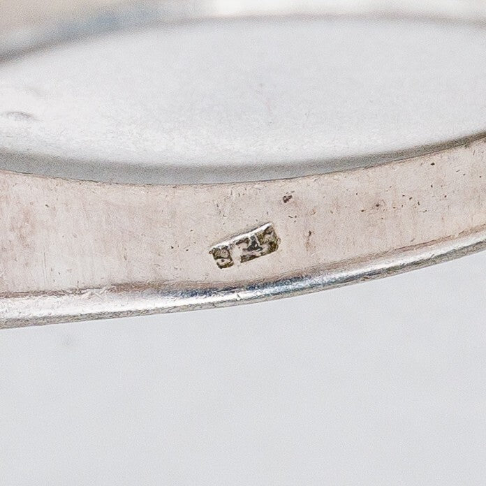 Silber Ring 925 Blauer Stein Größe 56 (17,8 mm Ø) 2,66 g7
