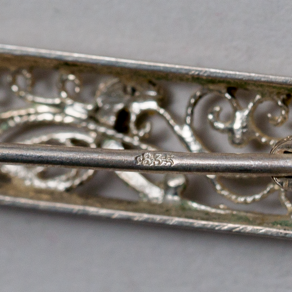 Brosche 835er Silber 2,84 g 5 cm2
