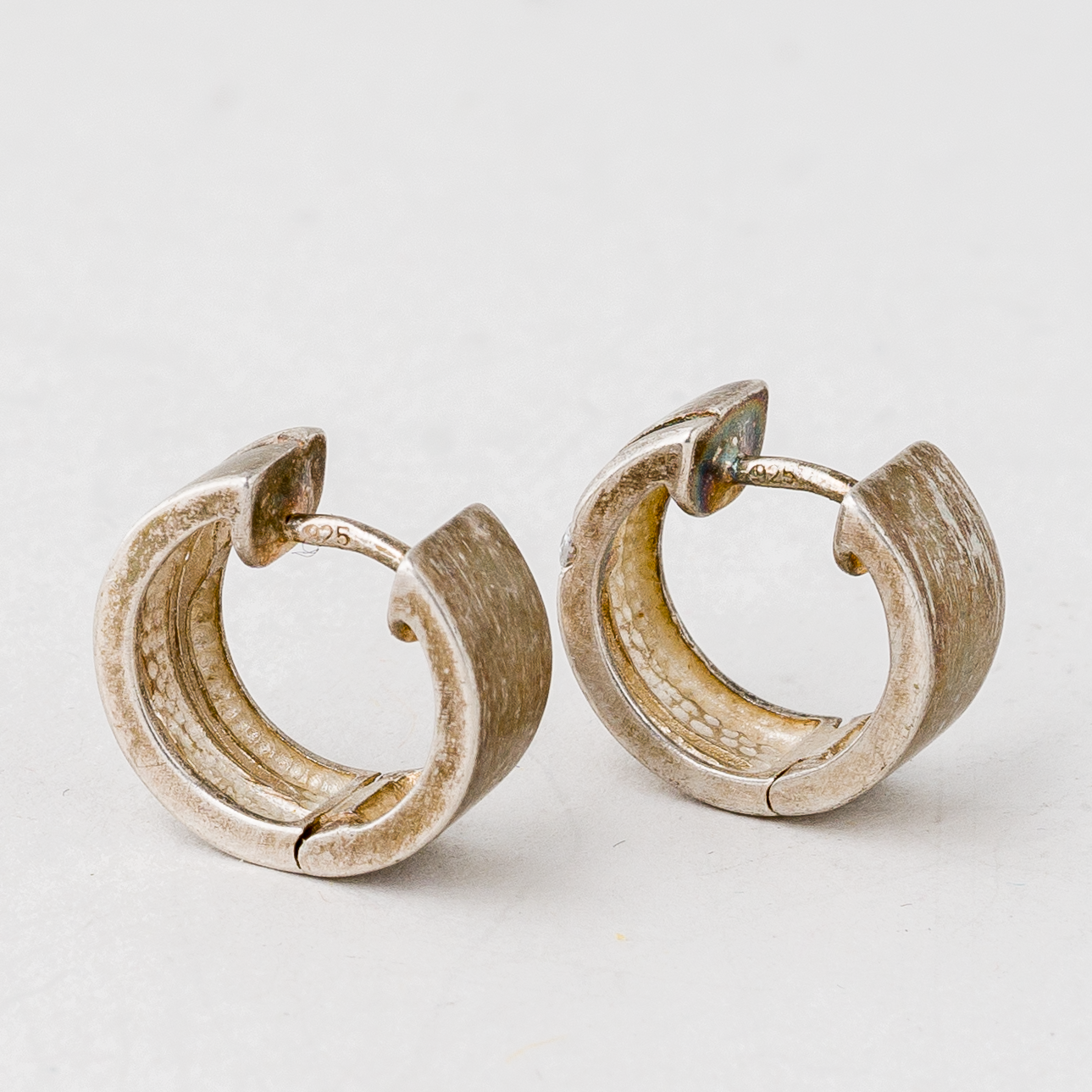 Ohrringe Ohrstecker Weiße Steine Silber 4,36 g1