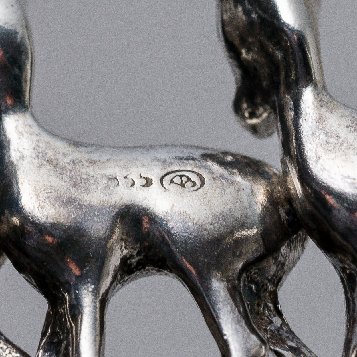 Brosche 835 Silber Rehe 11,94 g7