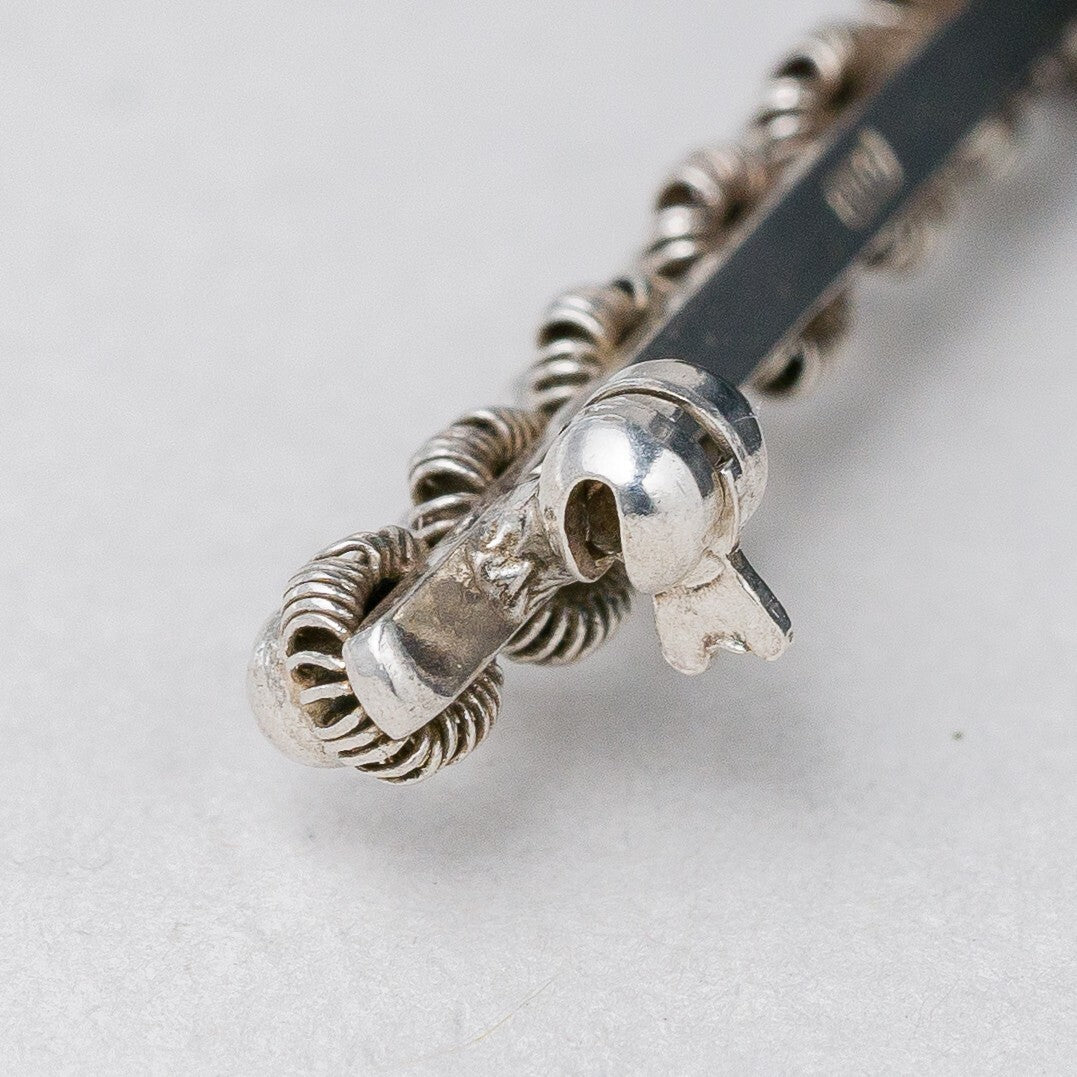Brosche 800 Silber Kugeln 4,1 cm 2,64 g9