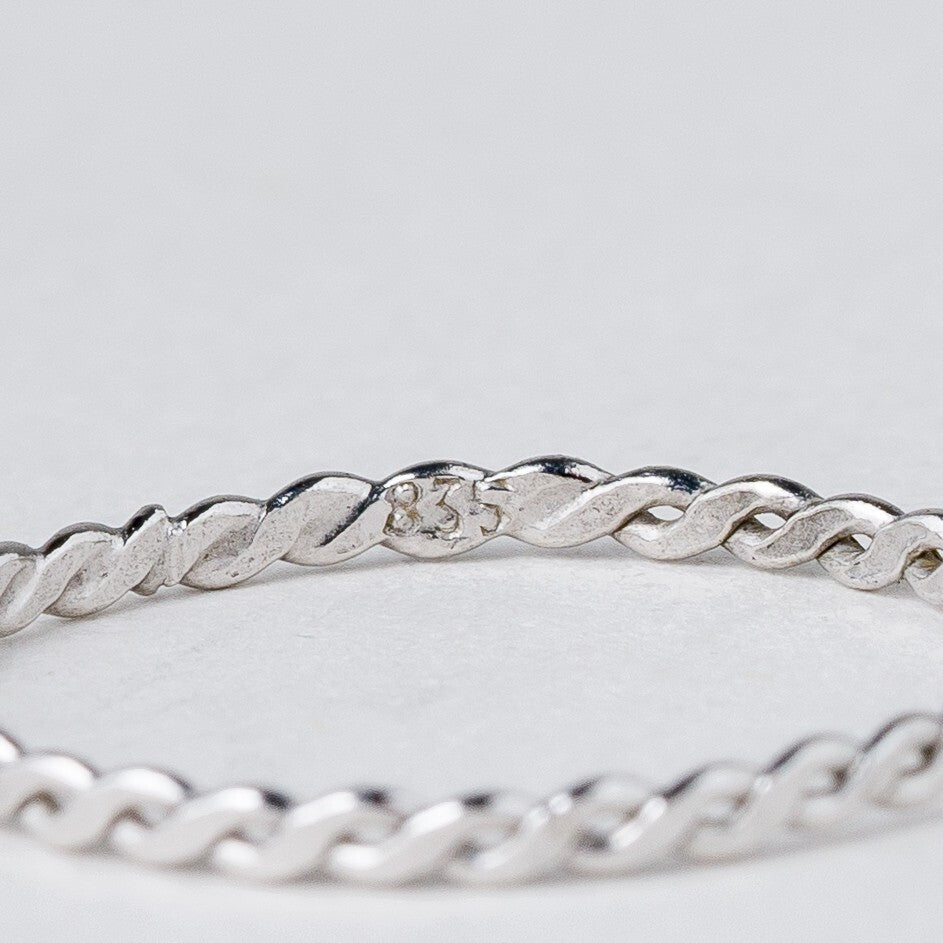 Silber Ring 835 Größe 52 (16,5 mm Ø) 0,32 g4
