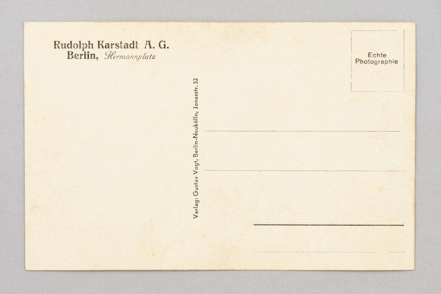 Ansichtskarte Berlin Karstadt Hermannplatz um 19001