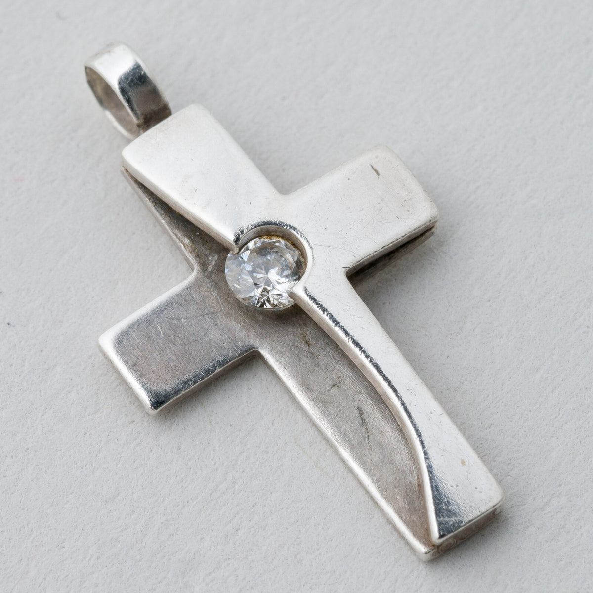 Anhänger Kreuz mit Stein 925er Silber 1,29 g3