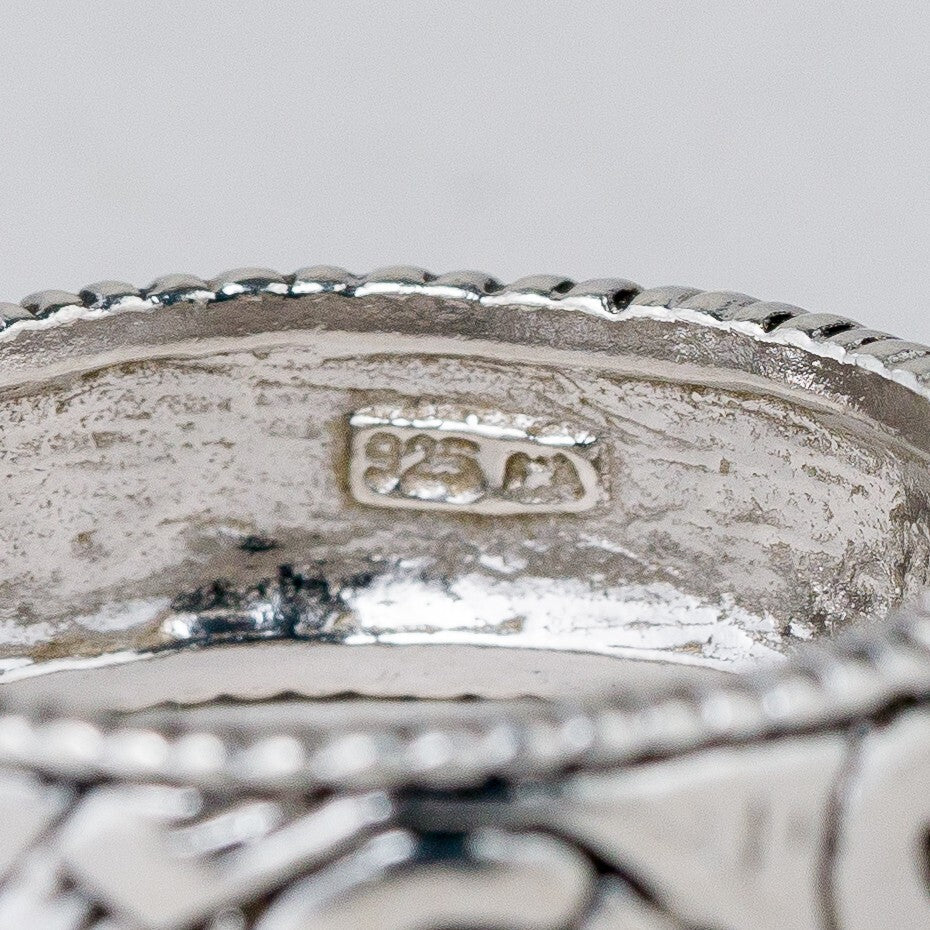 Silber Ring 925 Größe 59 (18,8 mm Ø) 5,32 g6