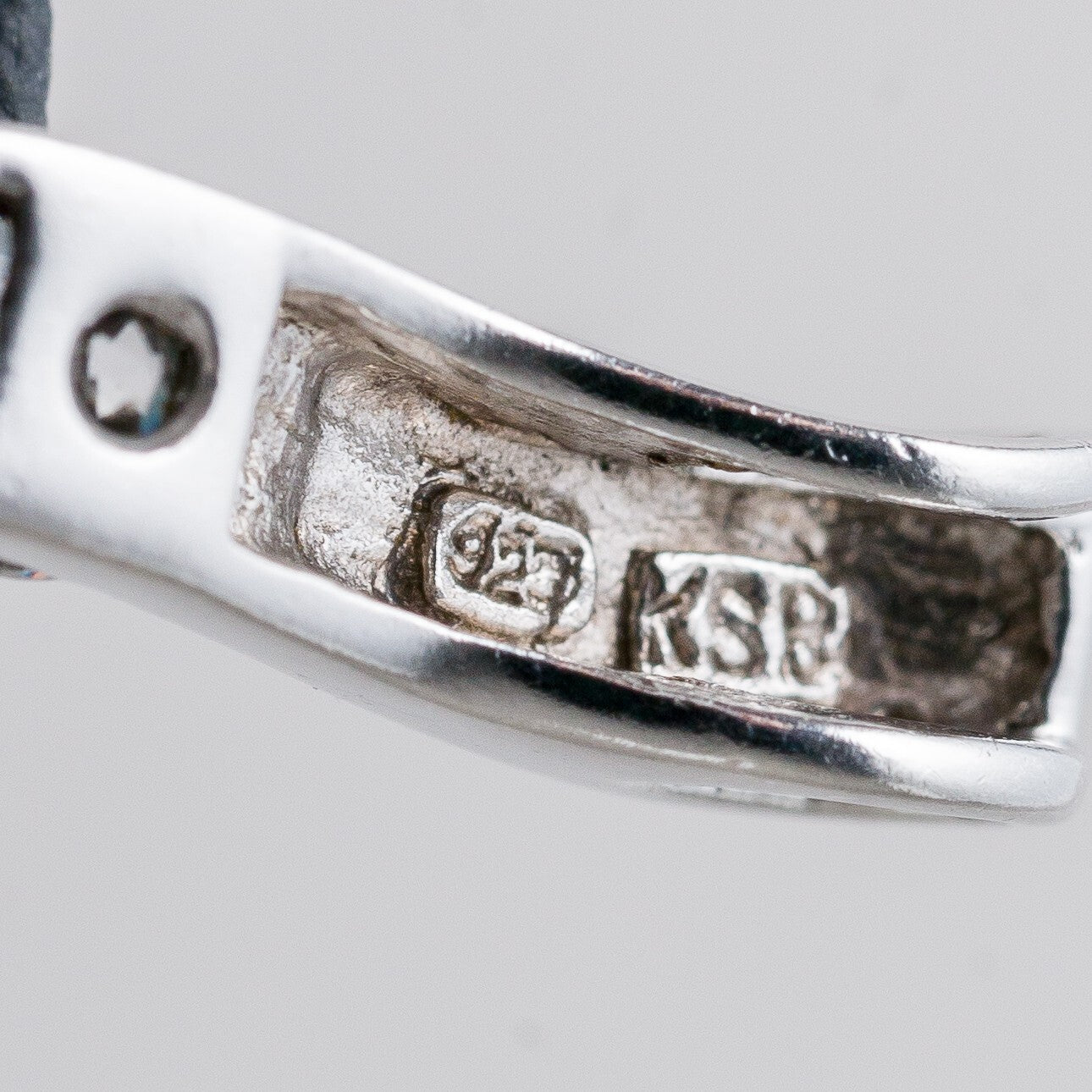 Silber Anhänger Kettenanhänger 925 Weißer Stein 2 cm 1,77 g6
