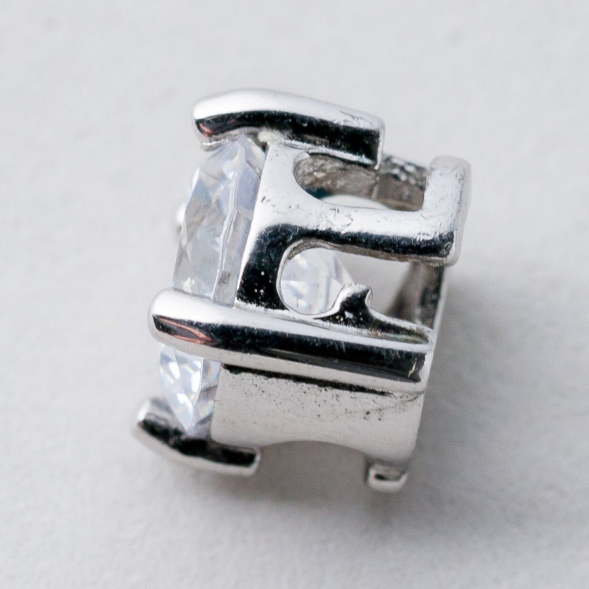 Anhänger Silber 925 Weißer Stein 0,6 cm 1 g3