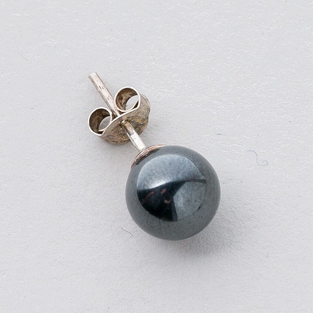 Ohrringe Ohrstecker Silber Schwarze Perlen 3,37 g6