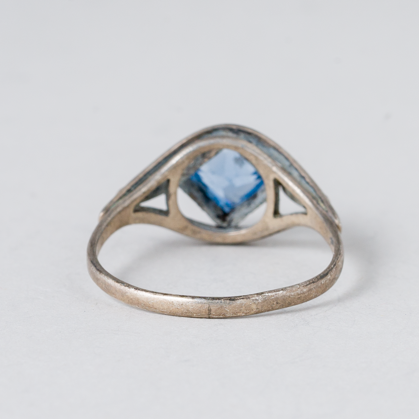 Ring Blauer Stein Silber 1,86 g Größe 55 (17,5 mm Ø)2