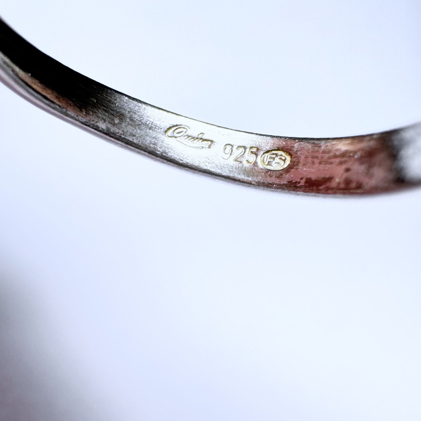 Ring 925er Silber Größe 54 mit rotem Stein 2,40g6