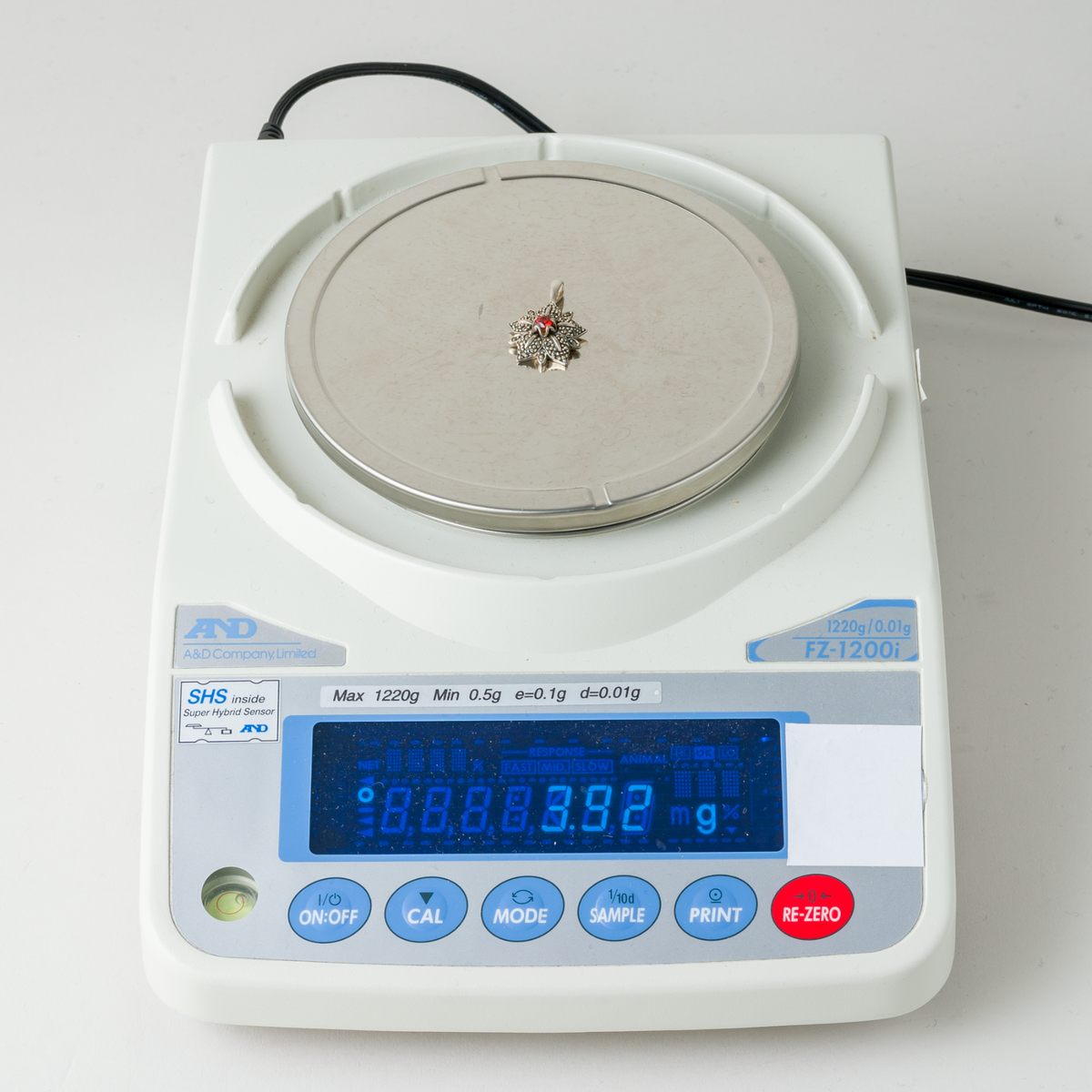 Anhänger mit rotem Stein 925er Silber 3,92g3