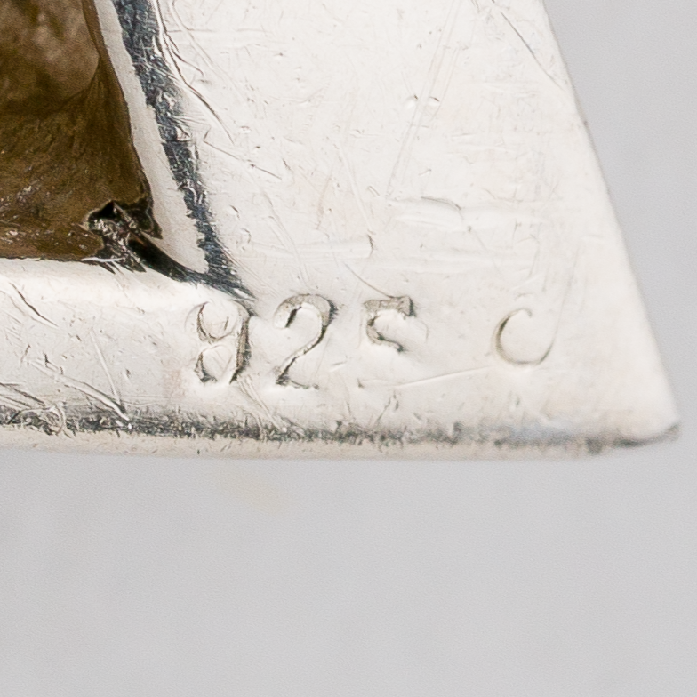 Anhänger Blauer Stein 925er Silber 11,36 g 4,4 cm3