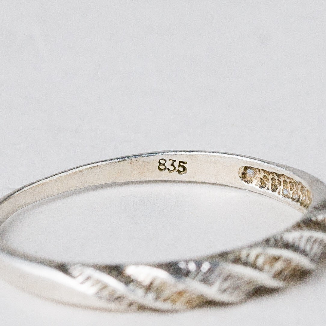 Silber Ring 835 Größe 56 (17,8 mm Ø) 1,06 g6