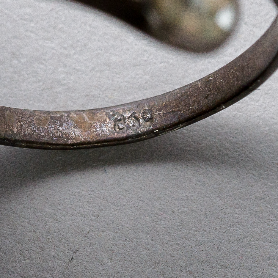 Ring Perle 835er Silber 2,11 g Größe 53 (16,8 mm Ø)3