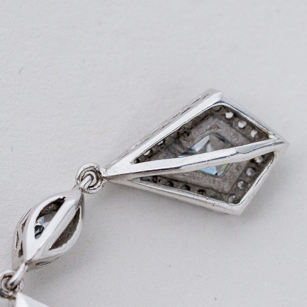 Anhänger Silber 925 Grüne Steine 4,5 cm 5,66 g6