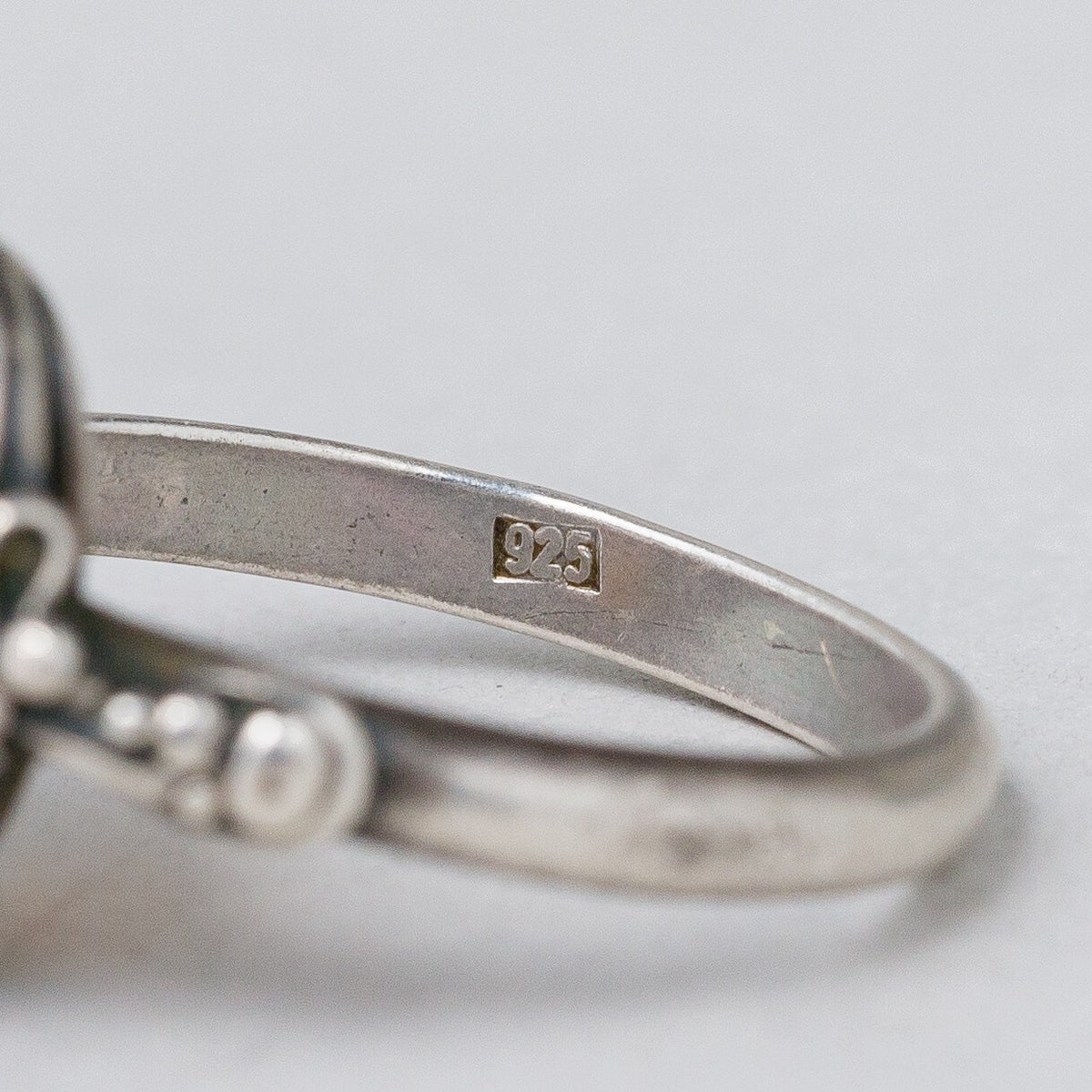 Silber Ring 925 Bernstein Imitat Größe 55 (17,5 mm Ø) 3,53 g6