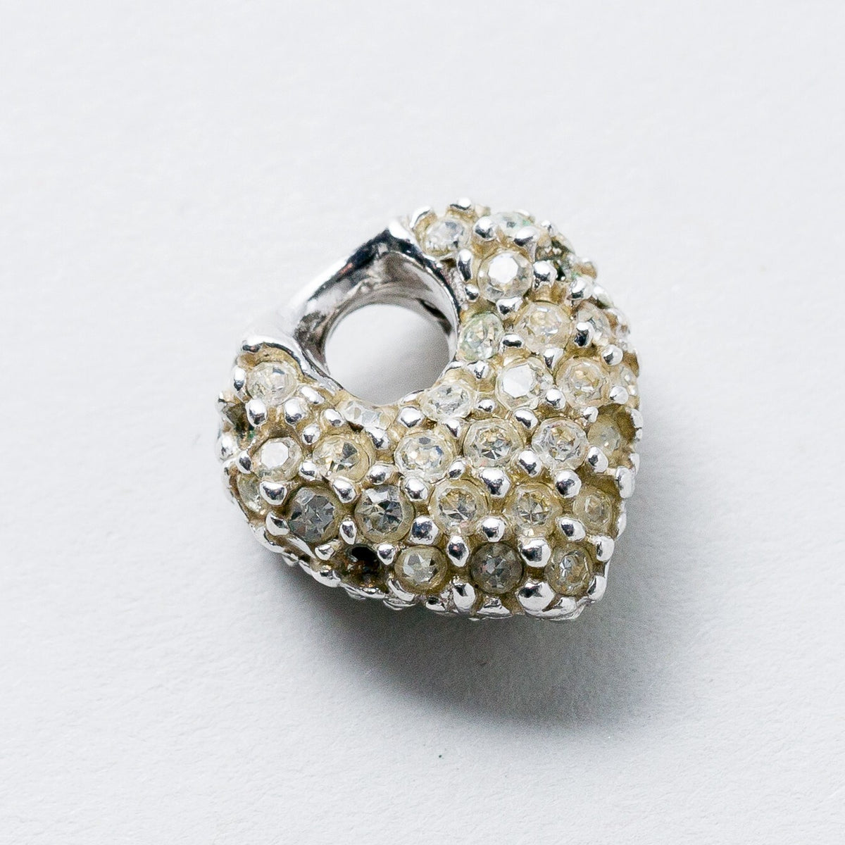 Anhänger Silber Herz Weiße Steine 1,5 cm 3,97 g7