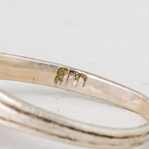 Ring Lila Stein 835er Silber 1,53 g Größe flexibel3