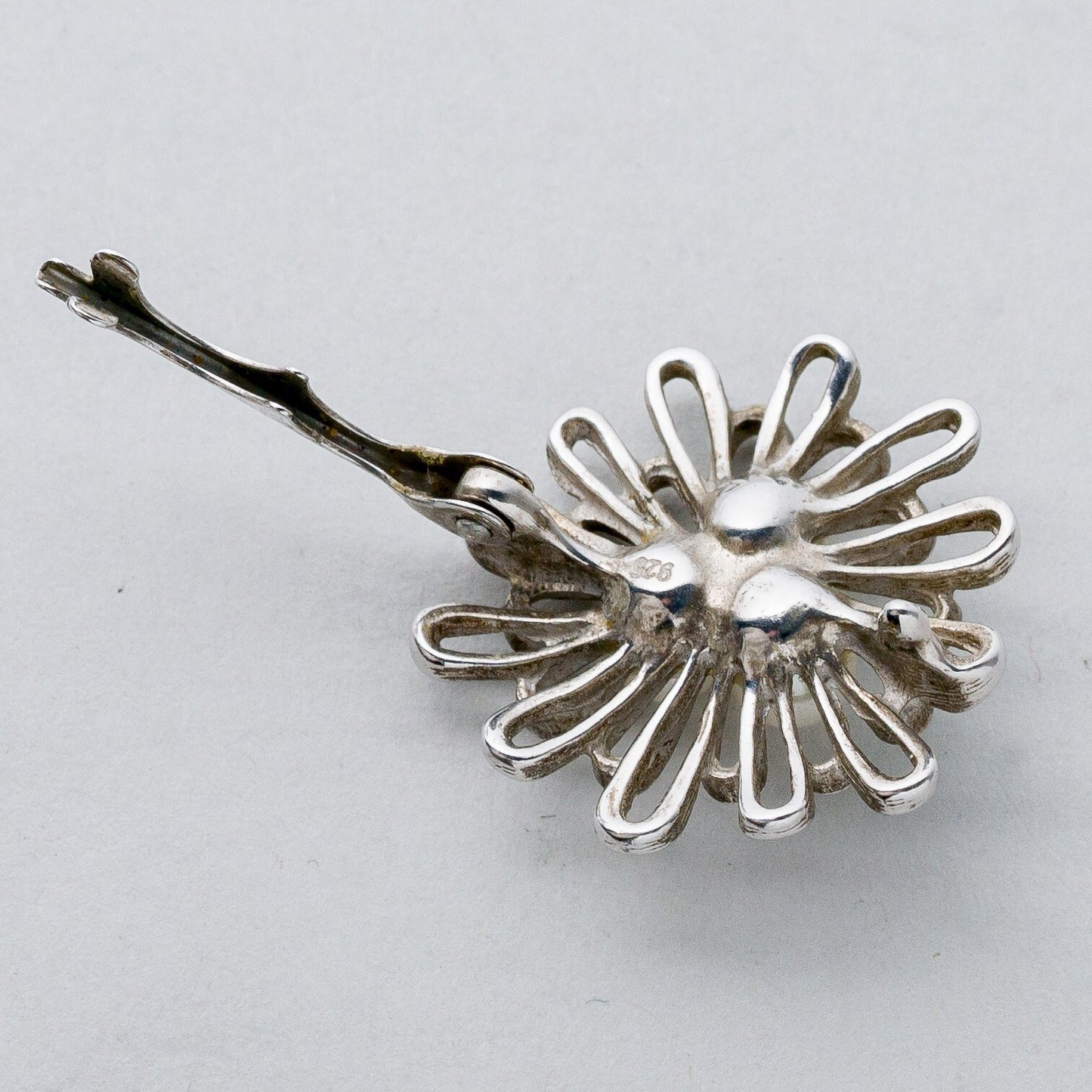 Silber Clip Tuchclip 925 Perlen 4,12 g8