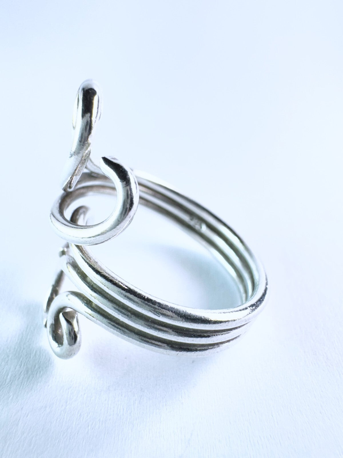 Silberring 925er Silber mit Wellen Größe 62 (19,7 mm Ø) 7,27 g4