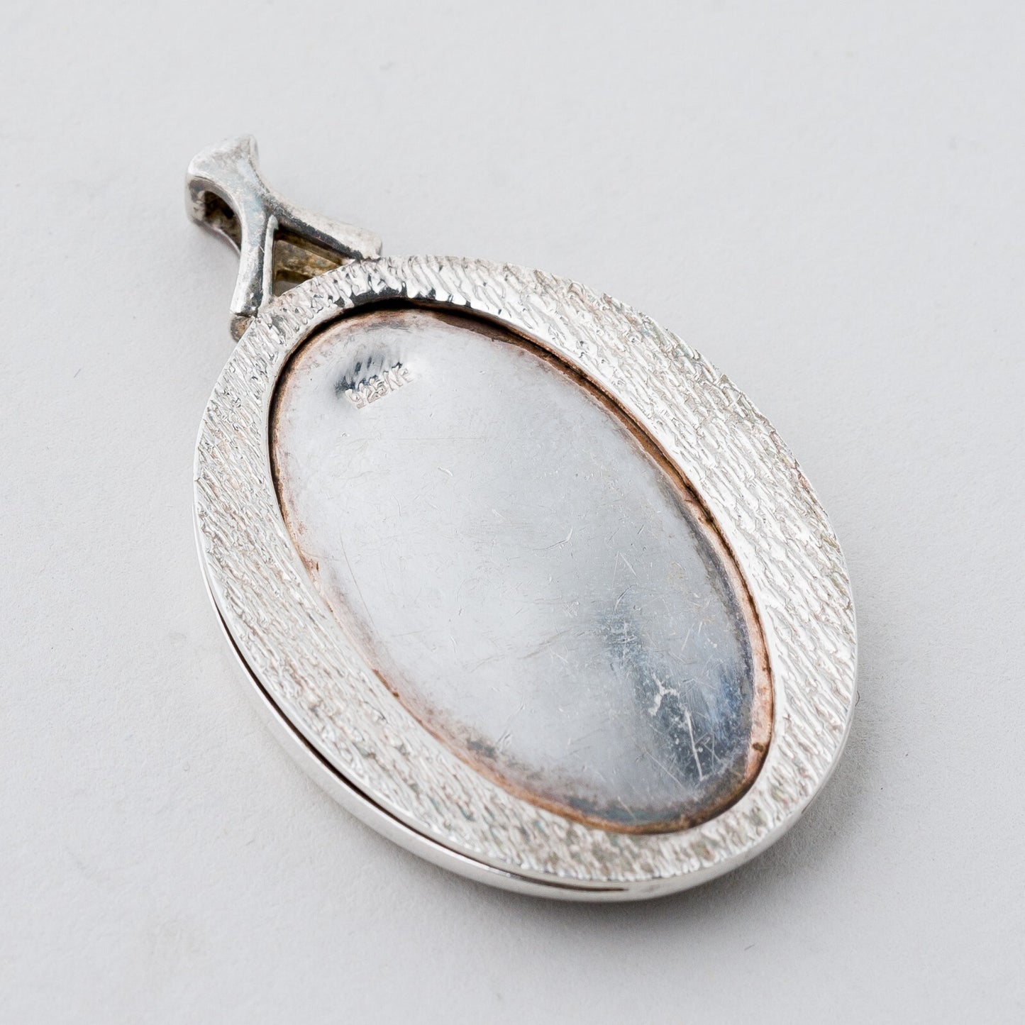 Silber Ring und Anhänger 925 Brauner Stein Größe flexibel ca. 62 17,08 g7