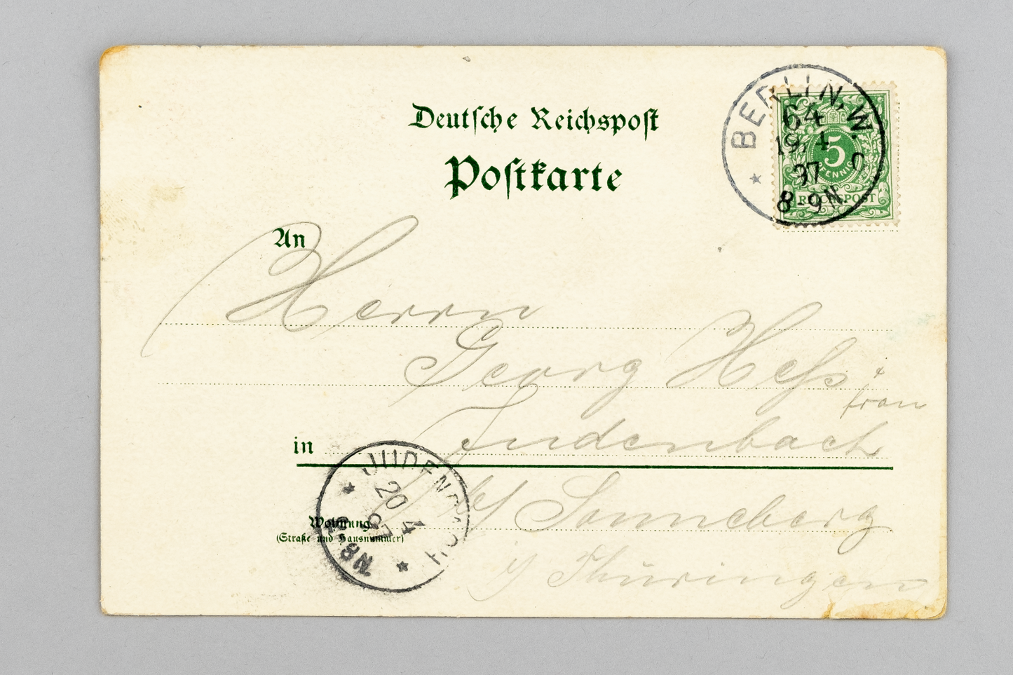 Ansichtskarte Gruss aus Berlin Central-Hotel 18971