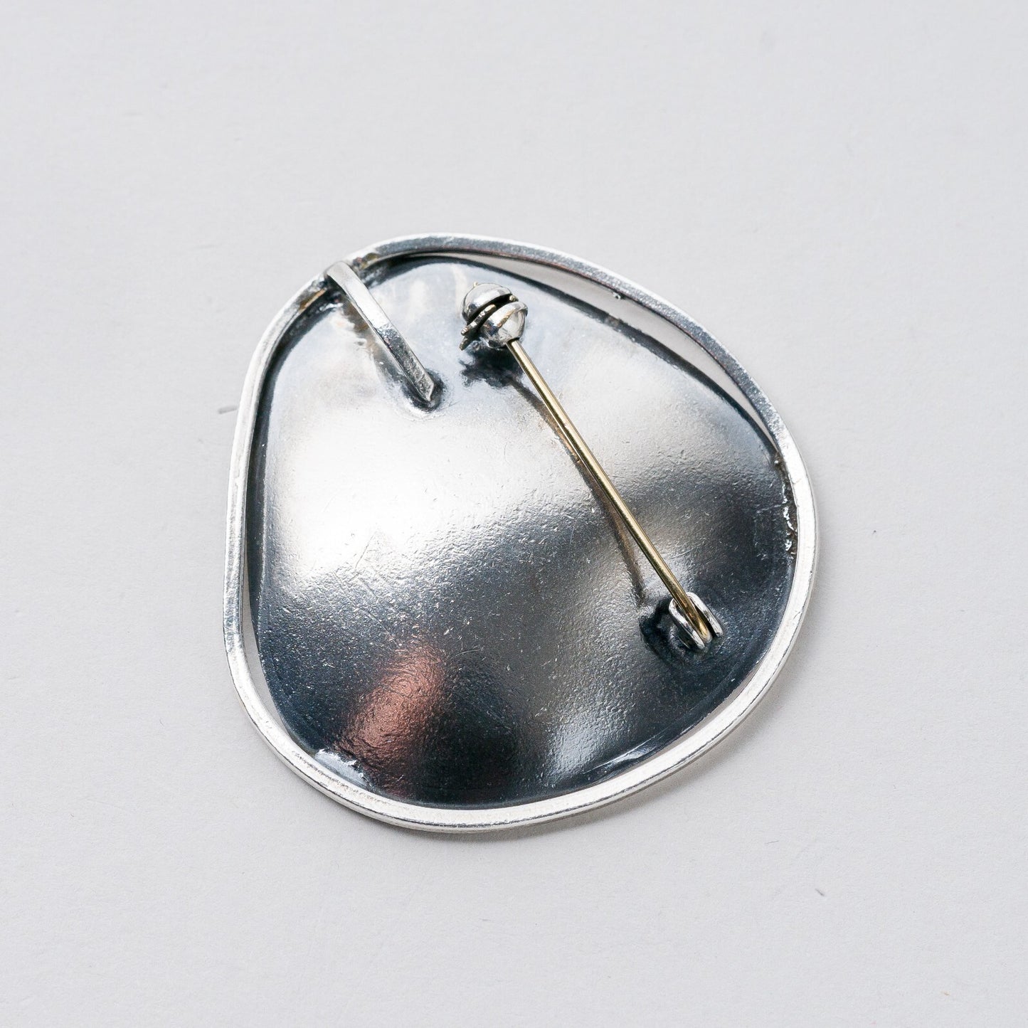 Silber Brosche Perlmutt 4,3 cm 11,88 g8