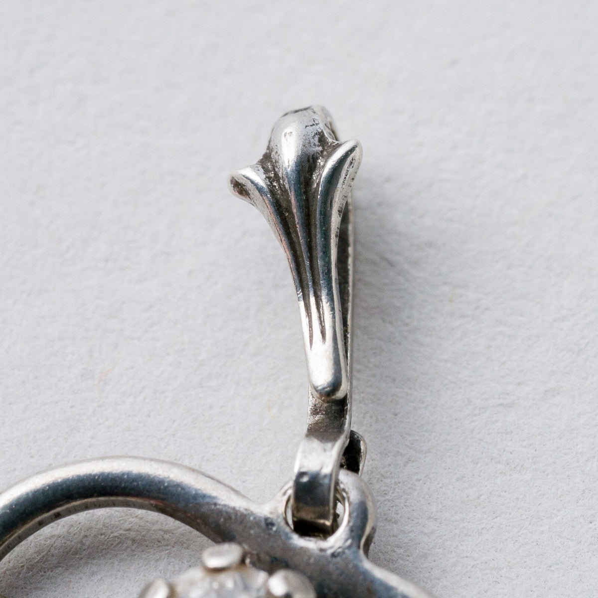 Anhänger Silber 925 Weißer Stein Herz 2,5 cm 1,44 g3