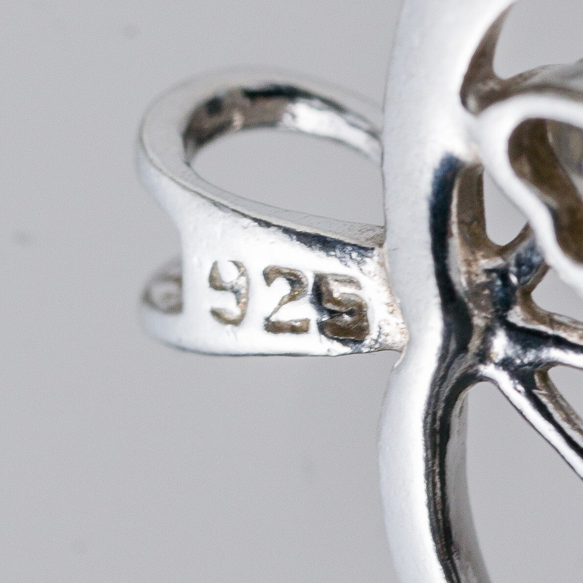 Anhänger 925 Silber Herz Weiße Steine 2 cm 1,36 g6