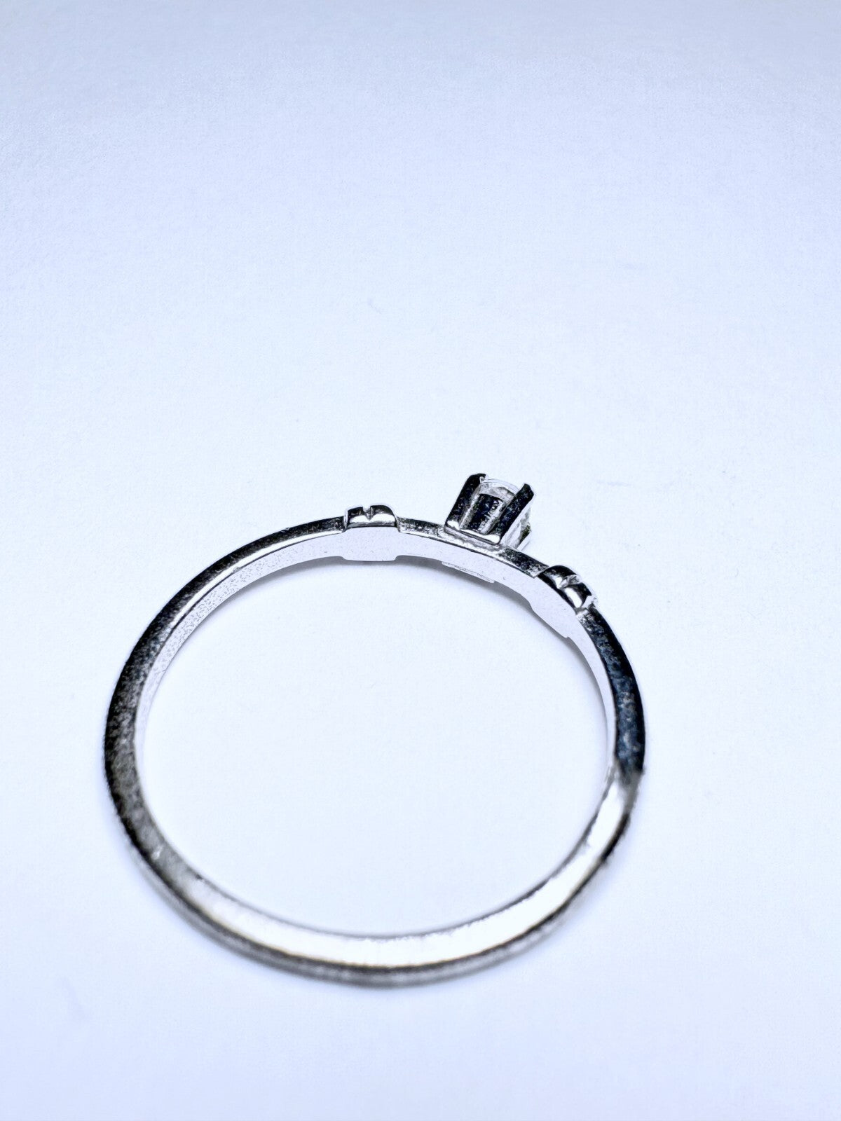 Ring 935er Silber Größe 51 Weißer Stein 0,99g5
