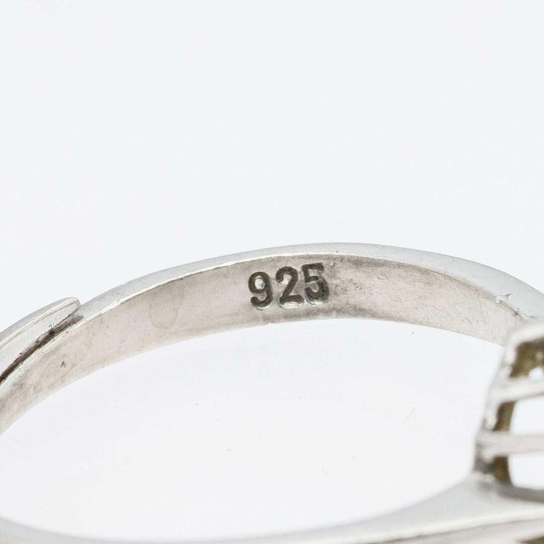 Silberring Steinbesatz 925er Silber 1,86 g Größe ca. 54 (17,2 mm Ø)4