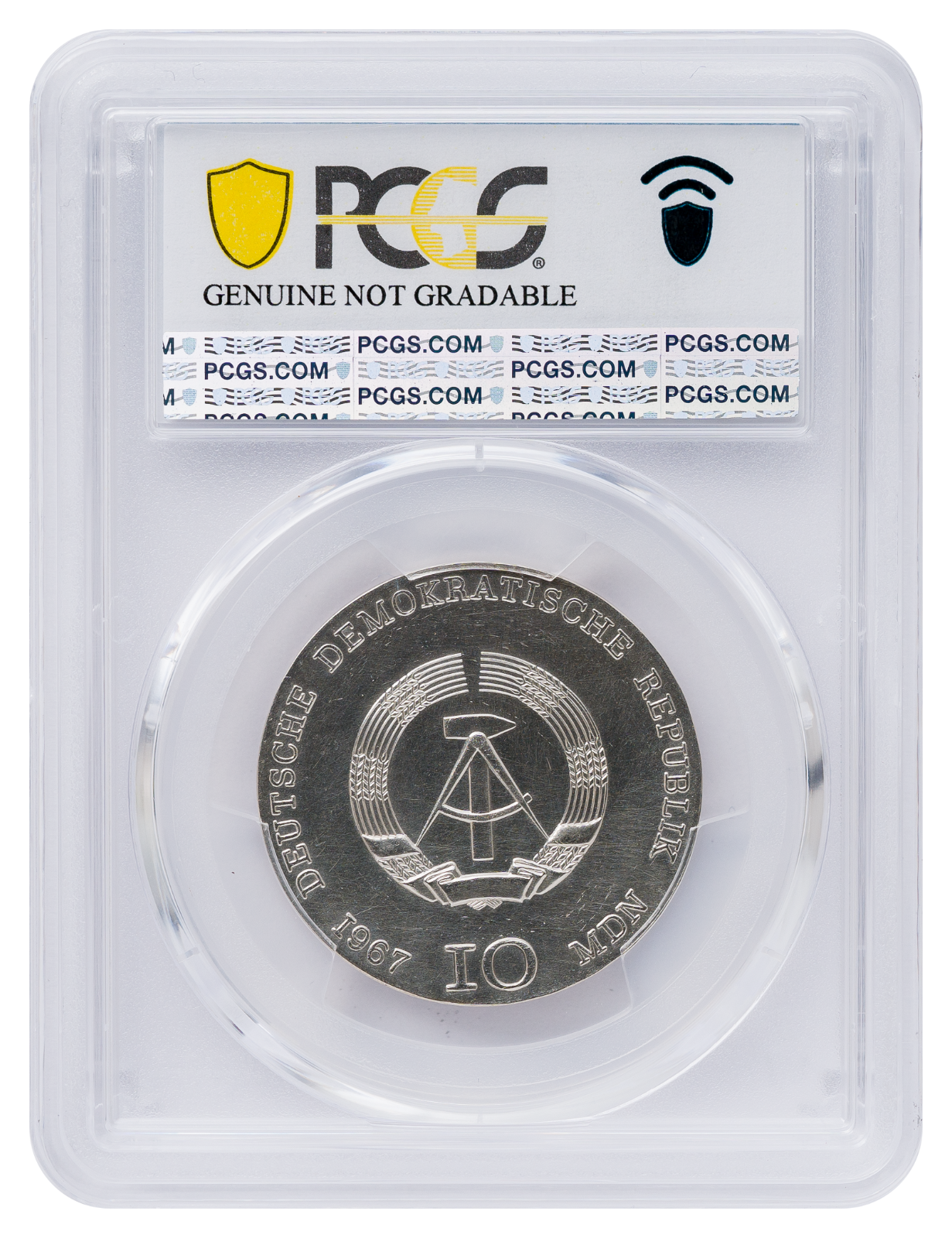 10 Mark DDR 1967 Kollwitz PCGS UNC Detail2