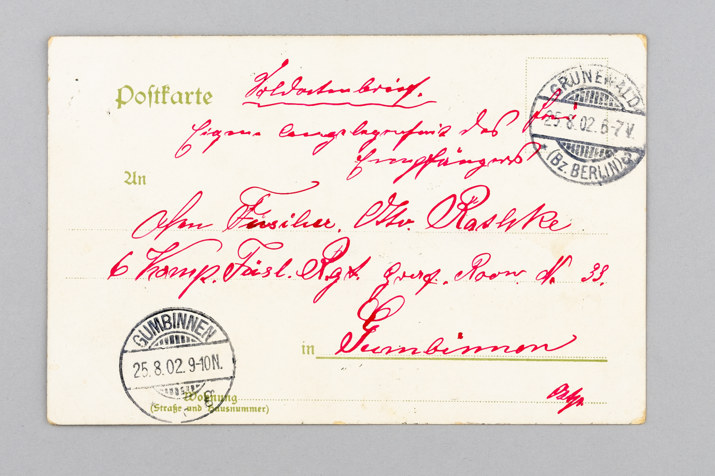 Ansichtskarte Gruss aus Berlin Bahnhof Alexanderplatz 19021