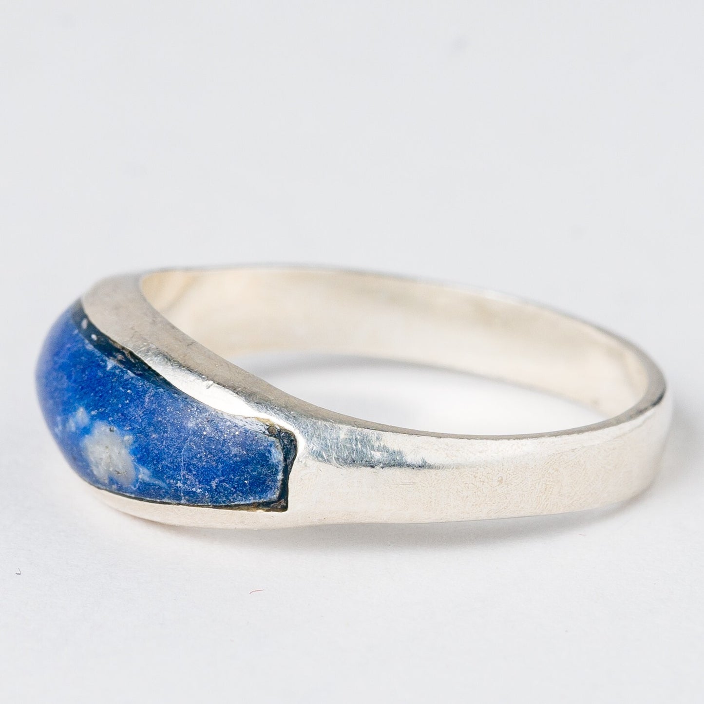 Silber Ring Blauer Stein Größe 59 (18,8 mm Ø) 3,11 g4