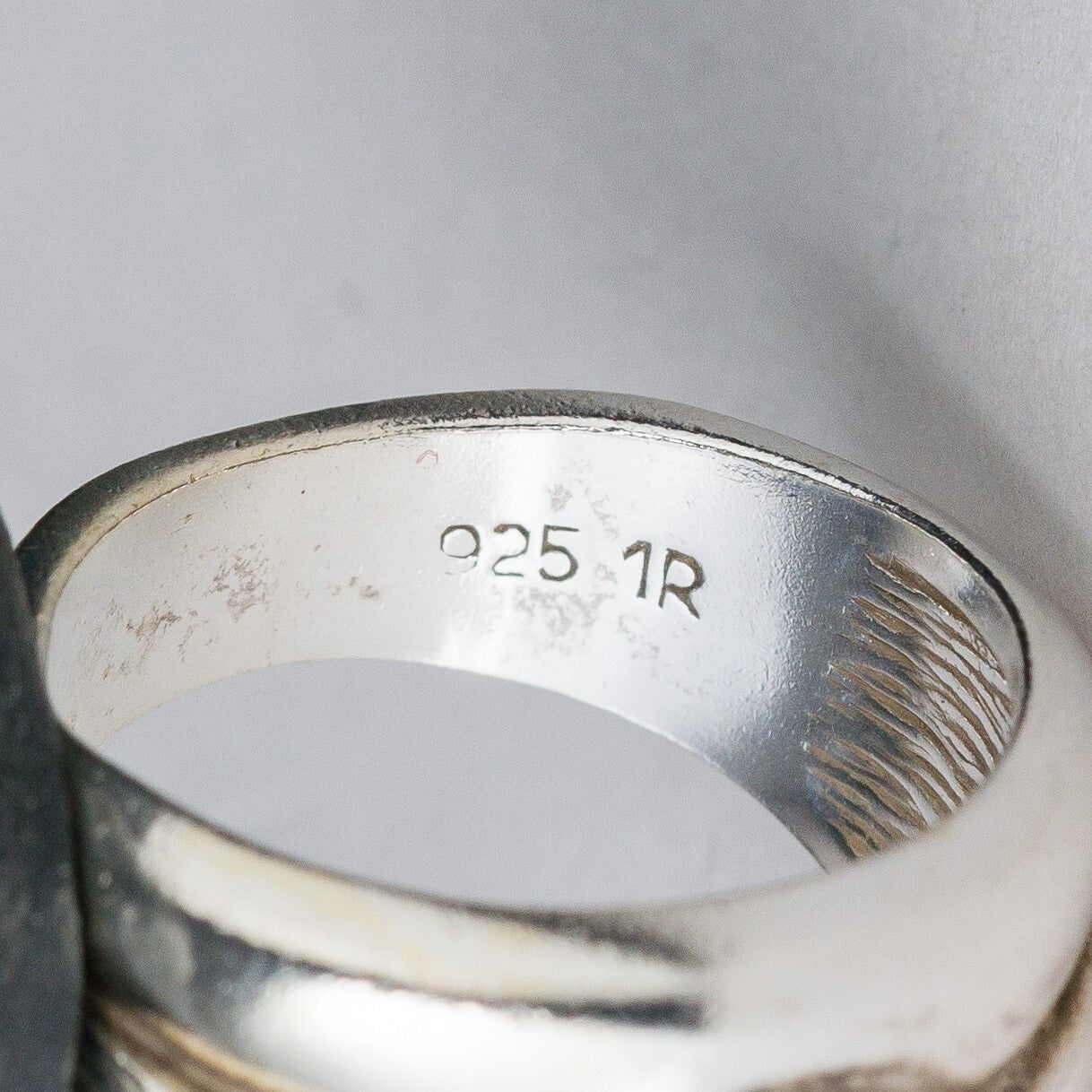 Silber Ring 925 Weißer Stein Größe 53 (16,8 mm Ø) 7,67 g7