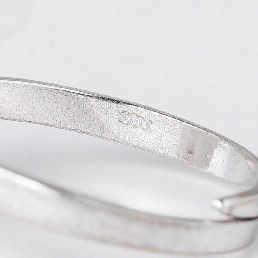 Silber Ring 835 Grüner Stein Größe flexibel ca. 60 3,91 g5