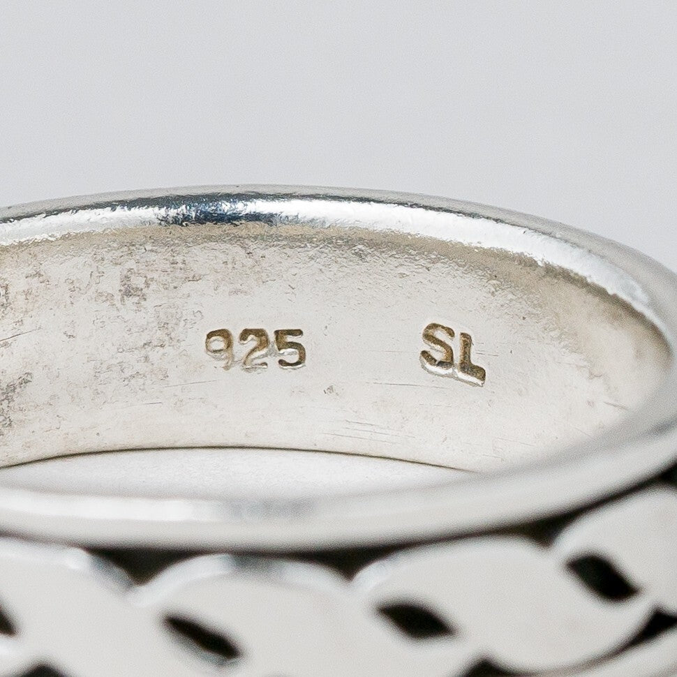 Silber Ring 925 Größe 59 (18,8 mm Ø) 5,21 g6