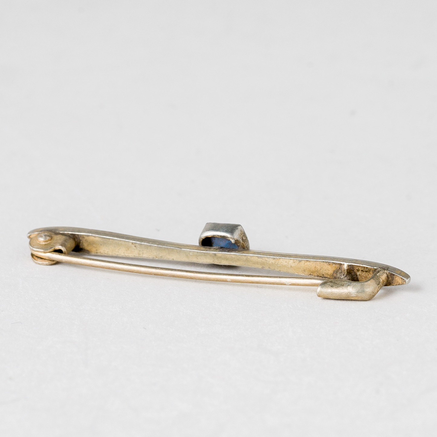 CNC: Brosche mit blauem Stein Silber 1,35 g 4 cm1