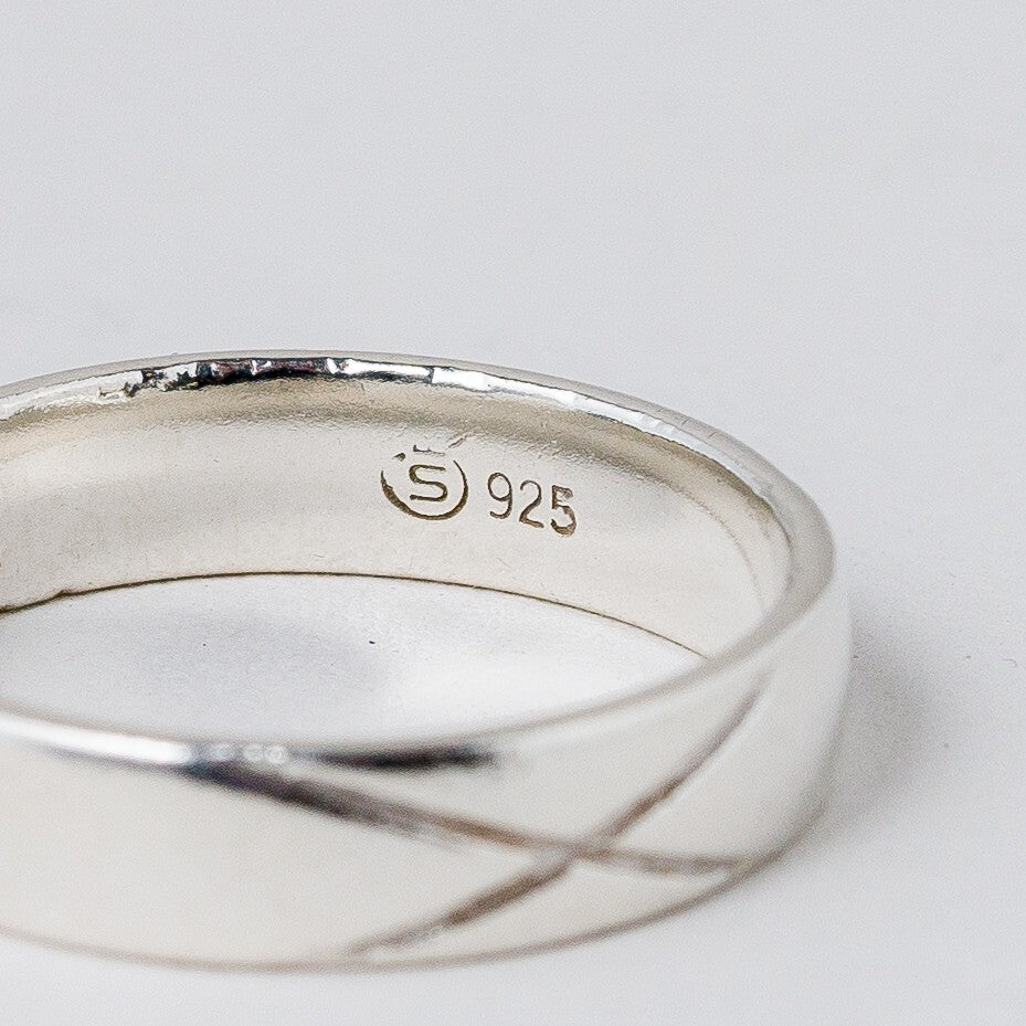 Silber Ring 925 Größe 56 (17,8 mm Ø) 3,26 g6