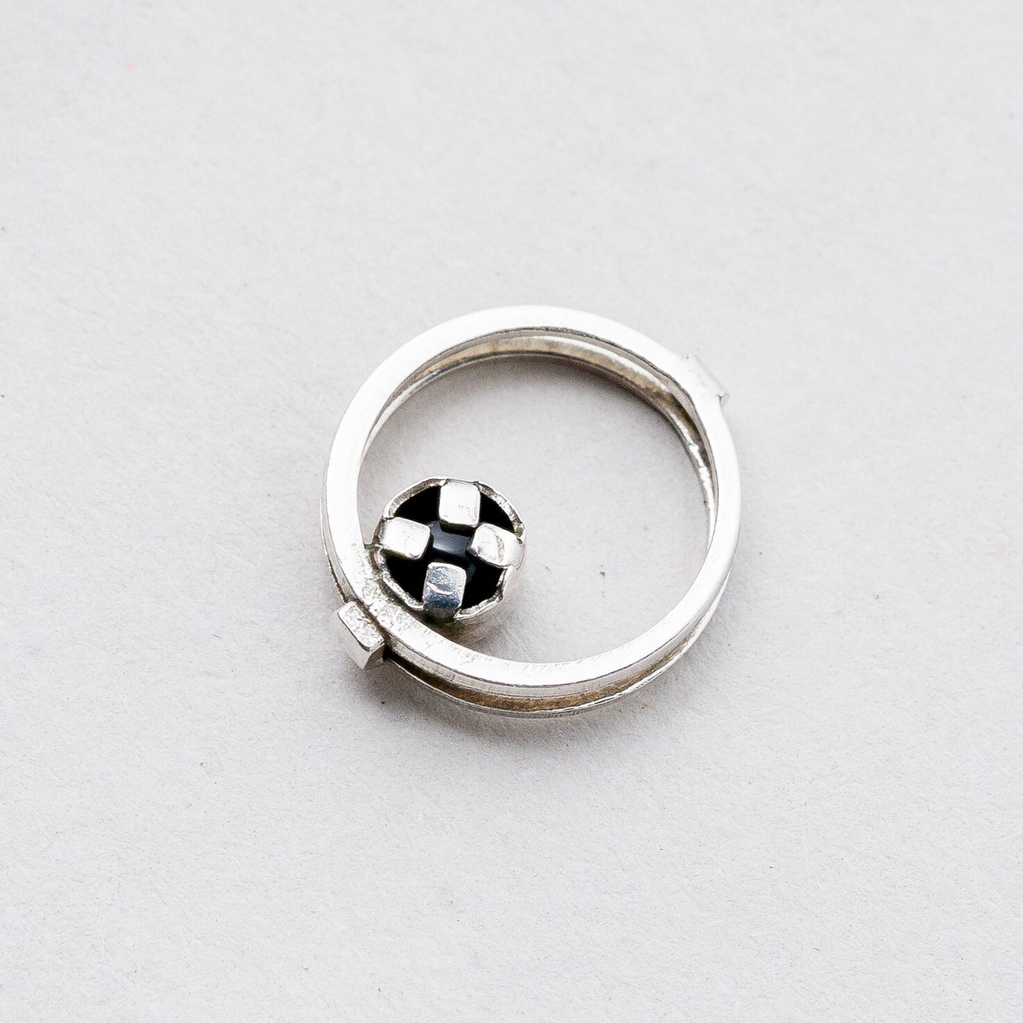 Silber Anhänger Kettenanhänger Schwarzer Stein 1 cm 0,55 g5