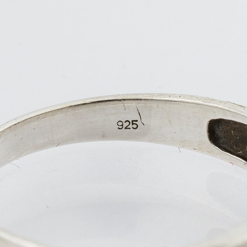 Silberring Weiße Steine 925er Silber 1,54 g Größe 52 (16,5 mm Ø)3