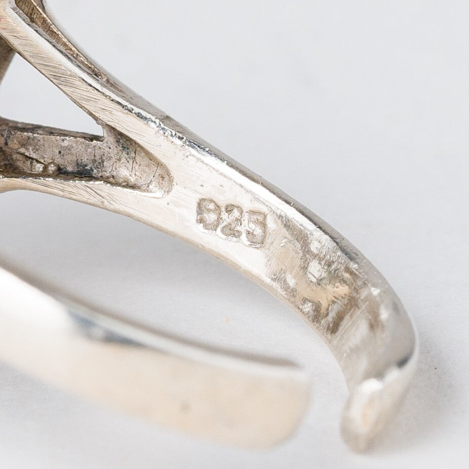 Silber Ring 925 Grüne Steine Größe flexibel ca. 57 7,37 g5