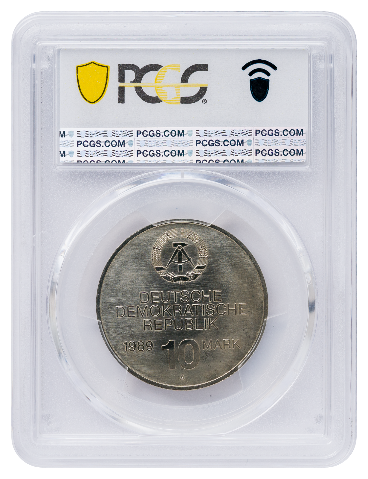 10 Mark DDR 1989 A Wirtschaftshilfe PCGS MS662