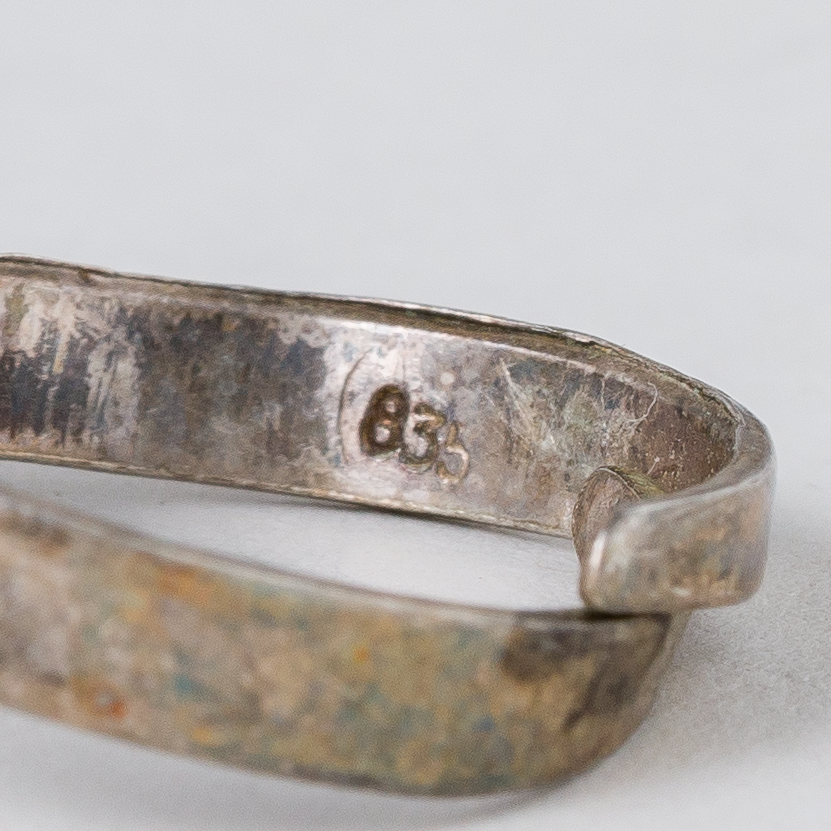 Ring Brauner Stein 835er Silber 3,62 g Größe flexibel3