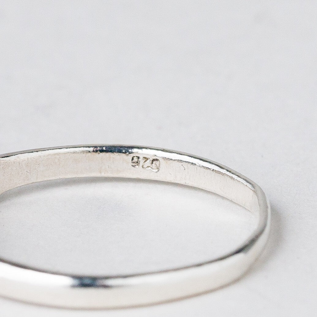 Silber Ring 925 Blaue Steine Größe 53 (16,8 mm Ø) 1,15 g5